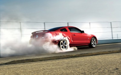 2009 mustang gt burnout (widescreen)