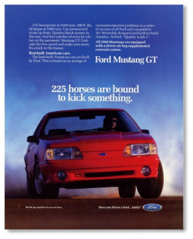 1990 Mustang Advertisement