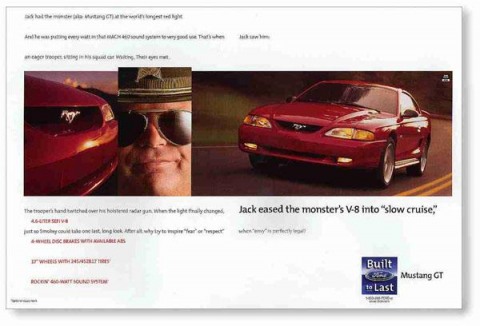 1998 Mustang Advertisement